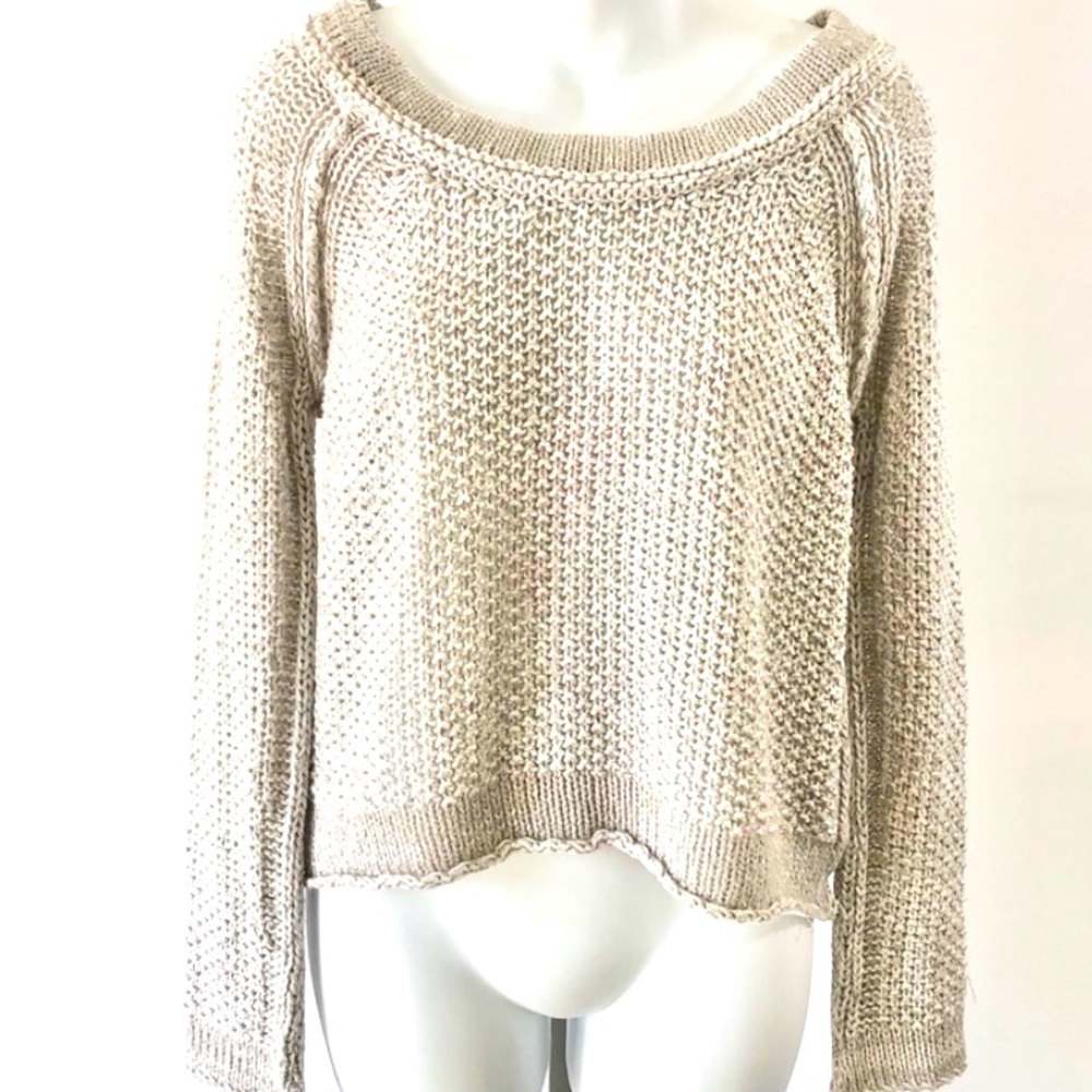 Free People Cotton Seedstitch Knit Sweater